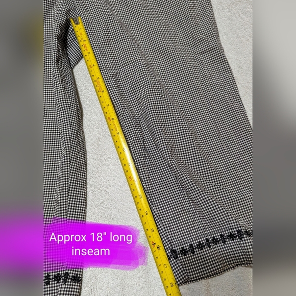 Northern Reflections size 8 EUC Vintage black & white relaxed fit capri pants - Picture 6 of 13